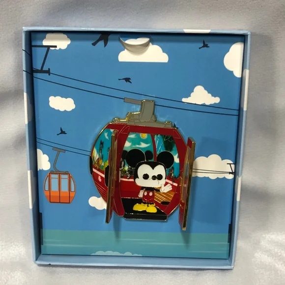 Mickey Mouse Skyliner Disney Parks Loungefly Funko Hinged Enamel Pin - NEW - Picture 3 of 3
